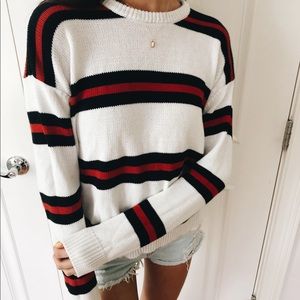 brandy melville striped sweater!